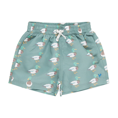 Boys Swim Trunk - Green Mallard Friends