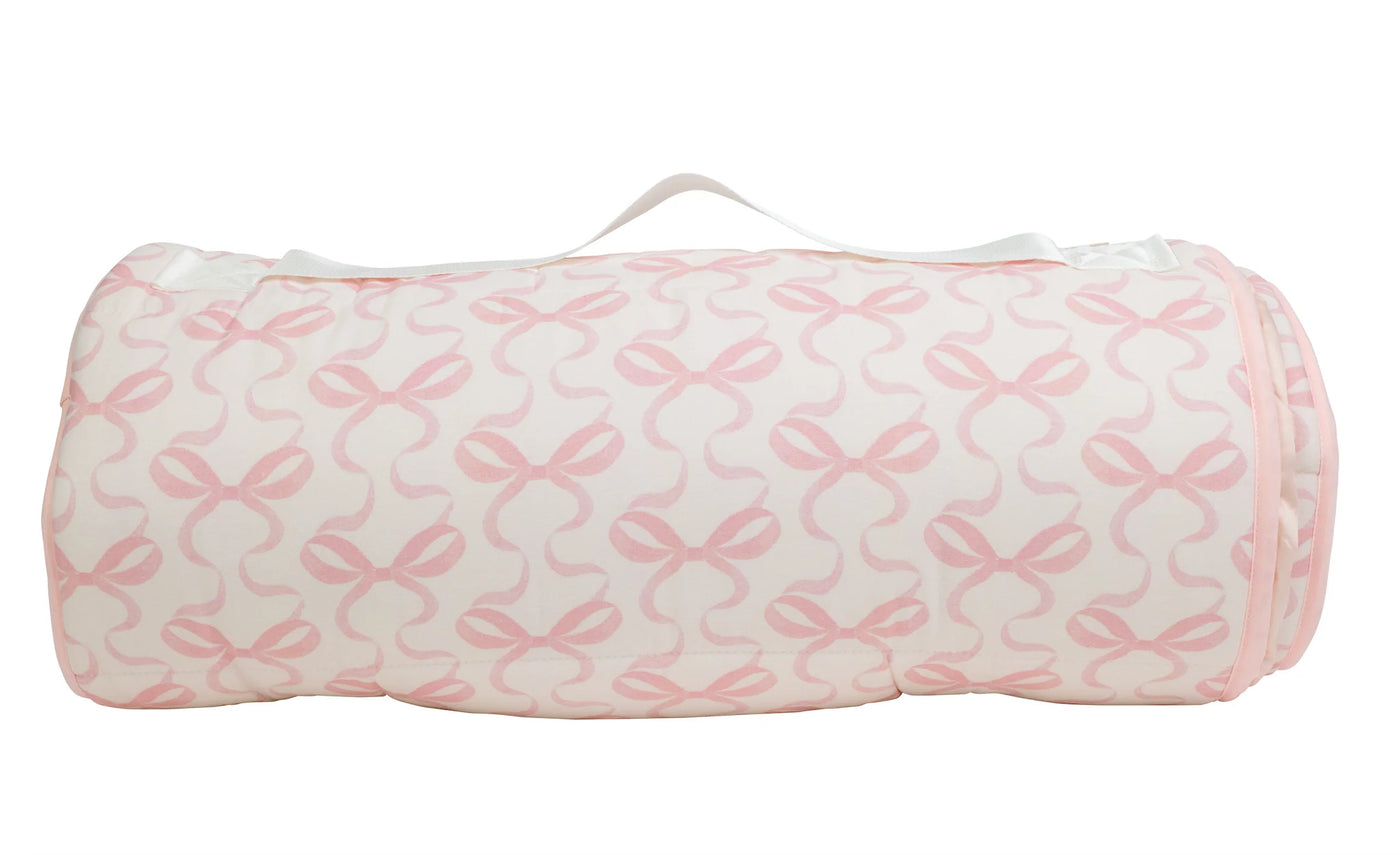 Apple of my Isla - The Bows Pink on Pink Nap Mat