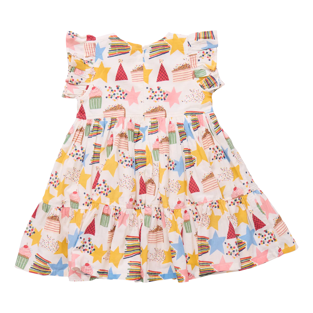 Girls Jennifer Dress - Birthday Star
