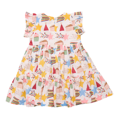 Girls Jennifer Dress - Birthday Star