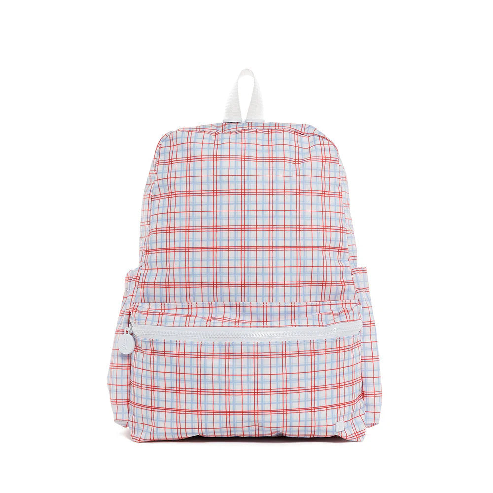TRVL BACKPACKER - BACKPACK CLASSIC PLAID RED