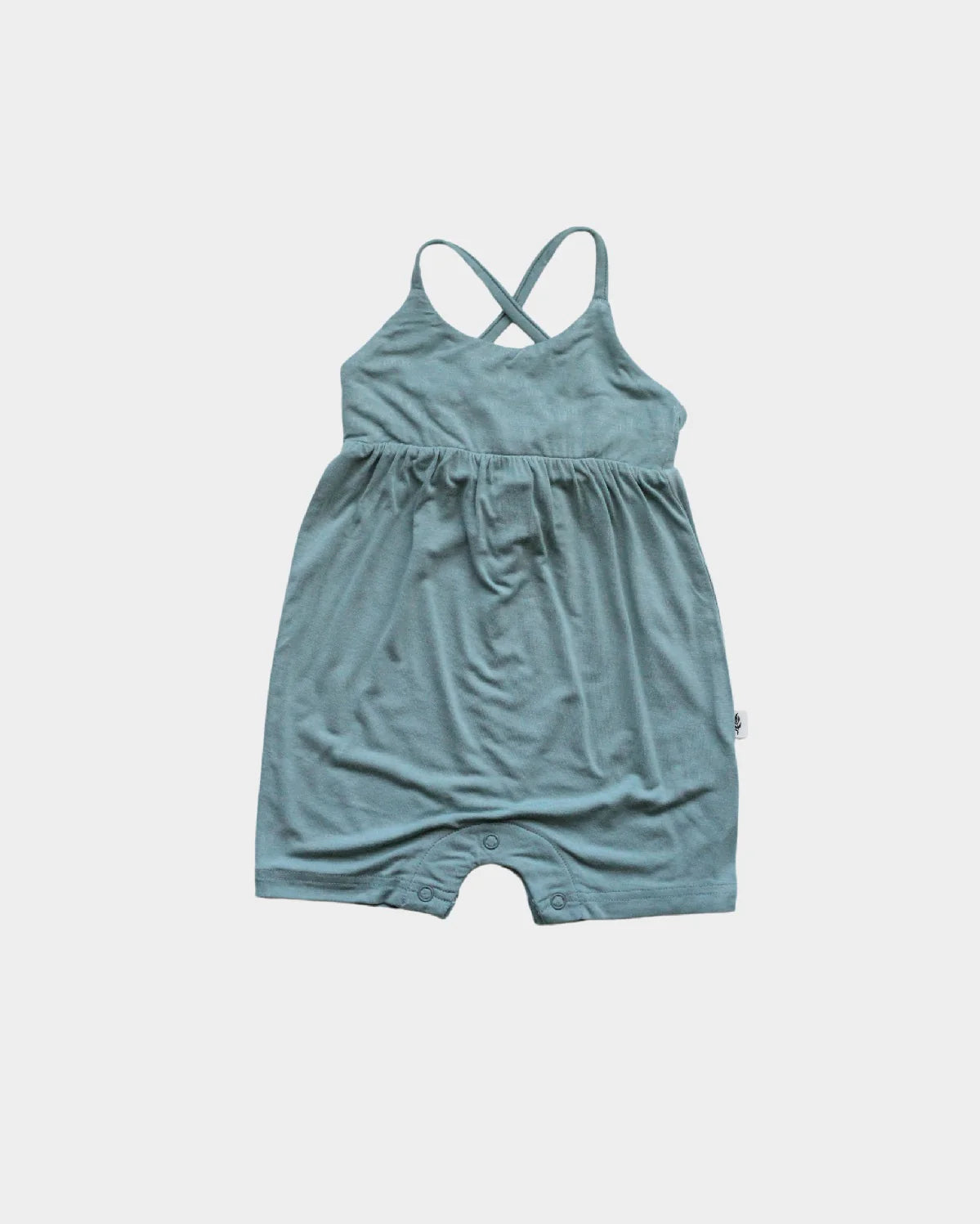 Tie Back Romper in Teal Green