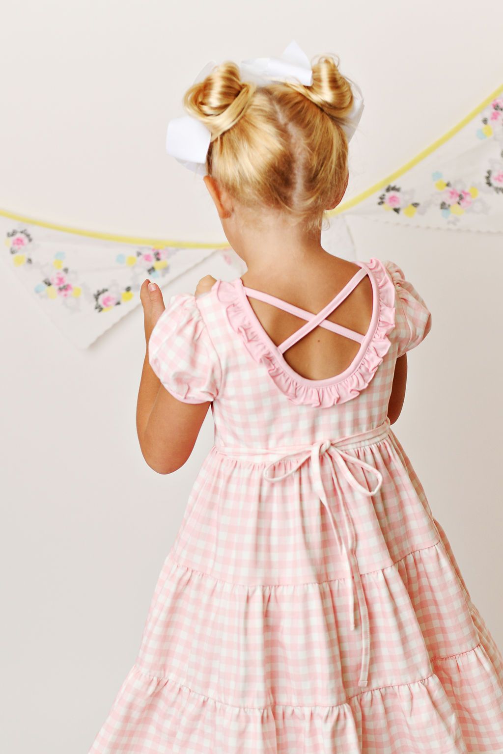 Pink Gingham Twirl Dress