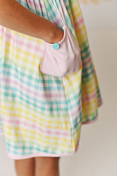 Rainbow Gingham Dress
