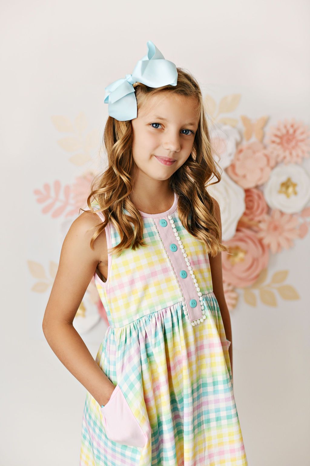 Rainbow Gingham Dress