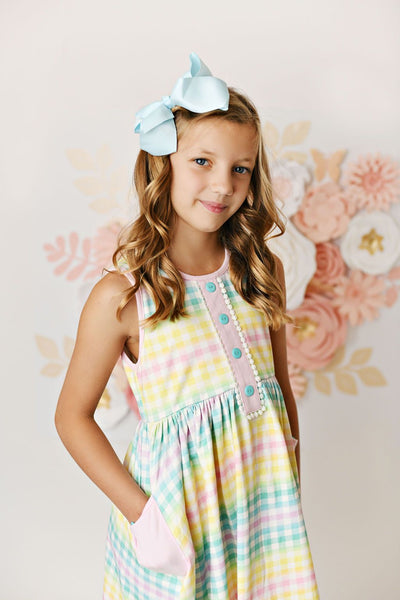 Rainbow Gingham Dress