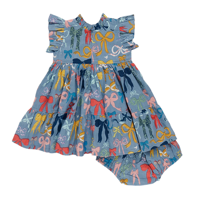 Baby Girls Jennifer Dress Set - Bows on Bows