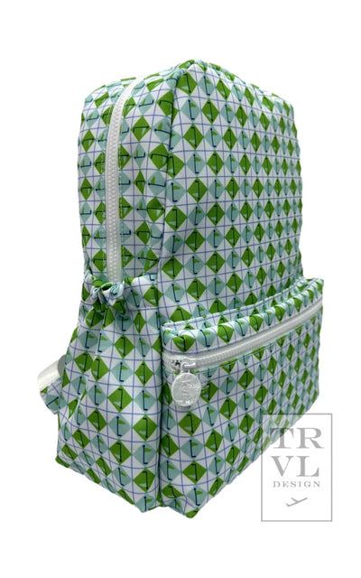 TRVL BACKPACKER - BACKPACK TEE TIME AQUA GREEN DIAMOND