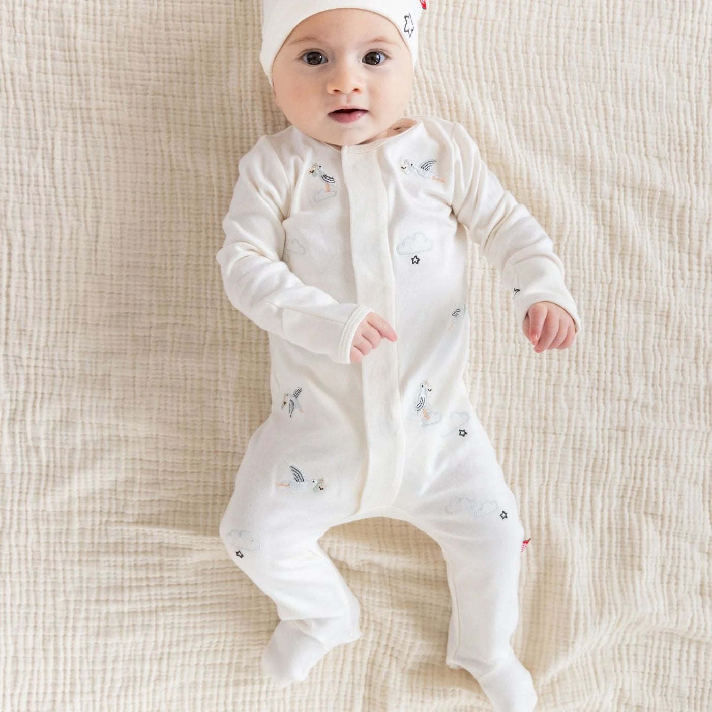 Beary Special Delivery Organic Cotton Magnetic Footie