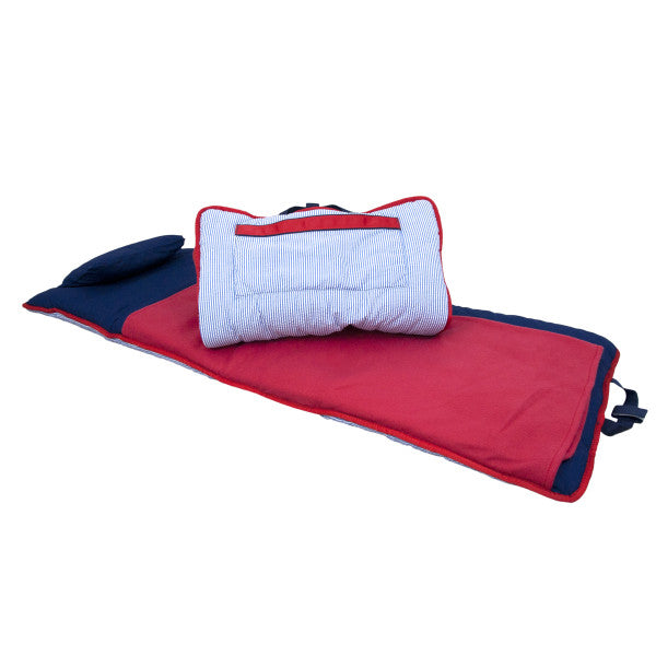 Navy/Red Seersucker Nap Mat