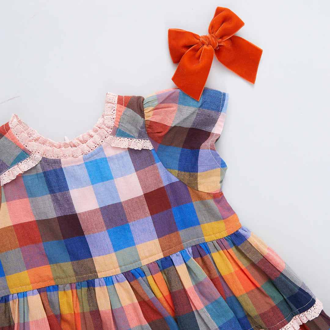 Girls Charlie Dress - Technicolor Check