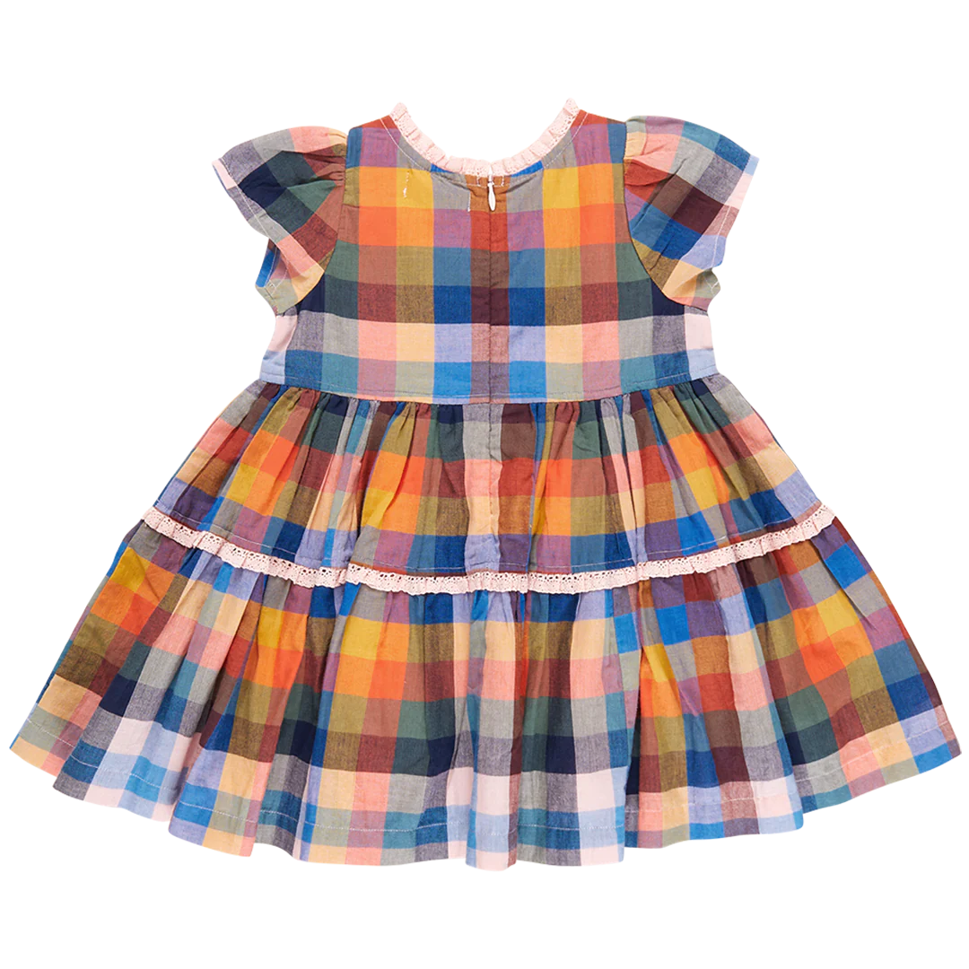 Girls Charlie Dress - Technicolor Check