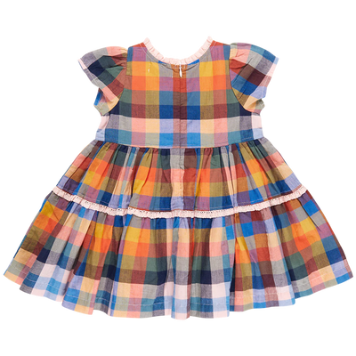Girls Charlie Dress - Technicolor Check