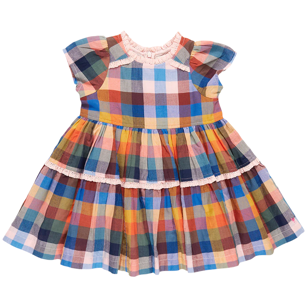 Girls Charlie Dress - Technicolor Check