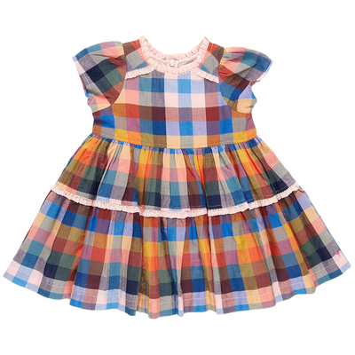 Girls Charlie Dress - Technicolor Check