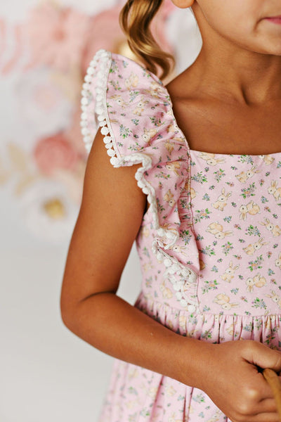 Spring Bunny Pinafore Dress