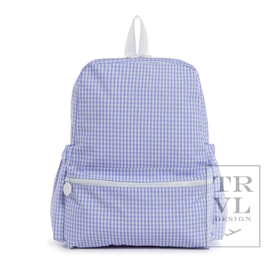 TRVL BACKPACKER - Backpack Gingham Lilac