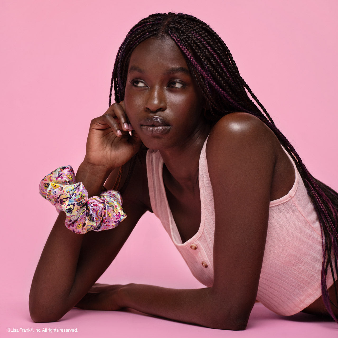 Lisa Frank X Kitsch Pillow Scrunchies® in Satin in the Fantastic World of Lisa Frank