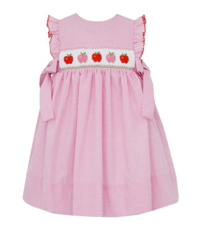 PINK & RED APPLES - Pink Gingham Dress w/ Side Bows