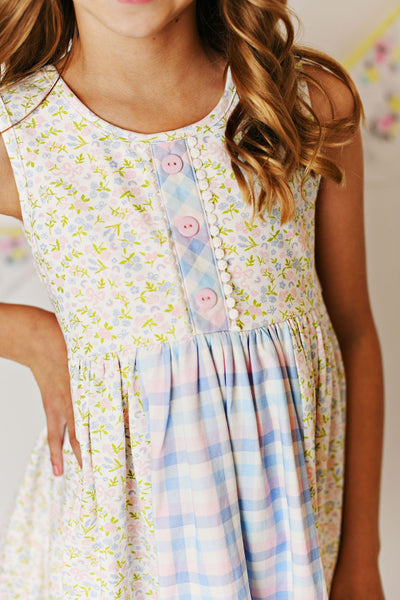 Serendipity Clothing Co. Springtime Blues Layered Tier Dress