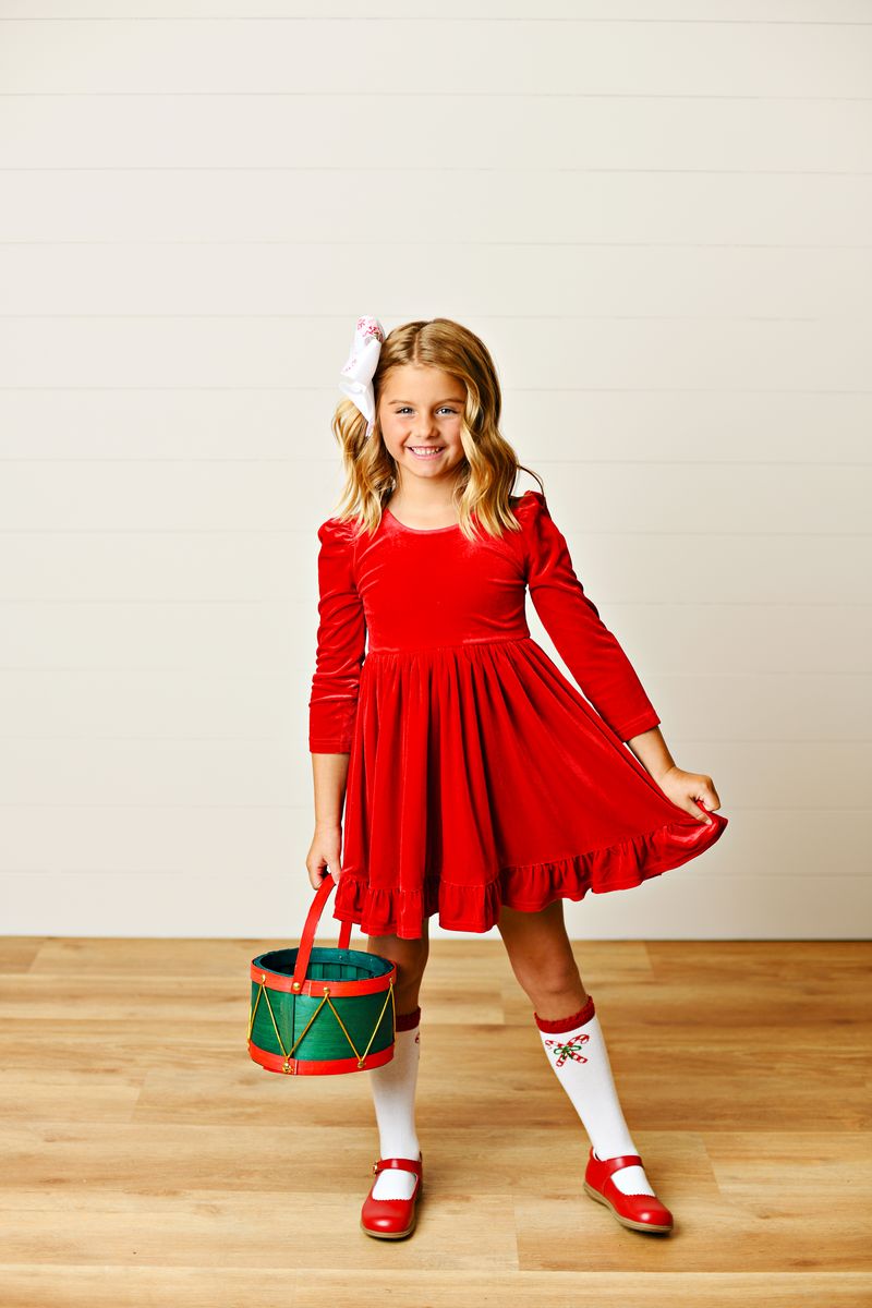 RED VELVET DRESS