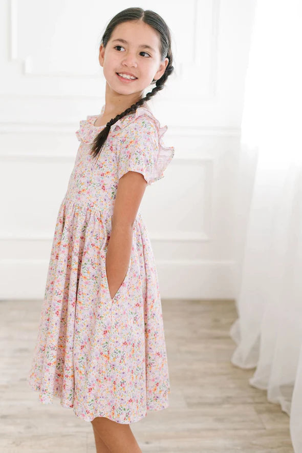 Harlow Dress in Watercolor Bloom