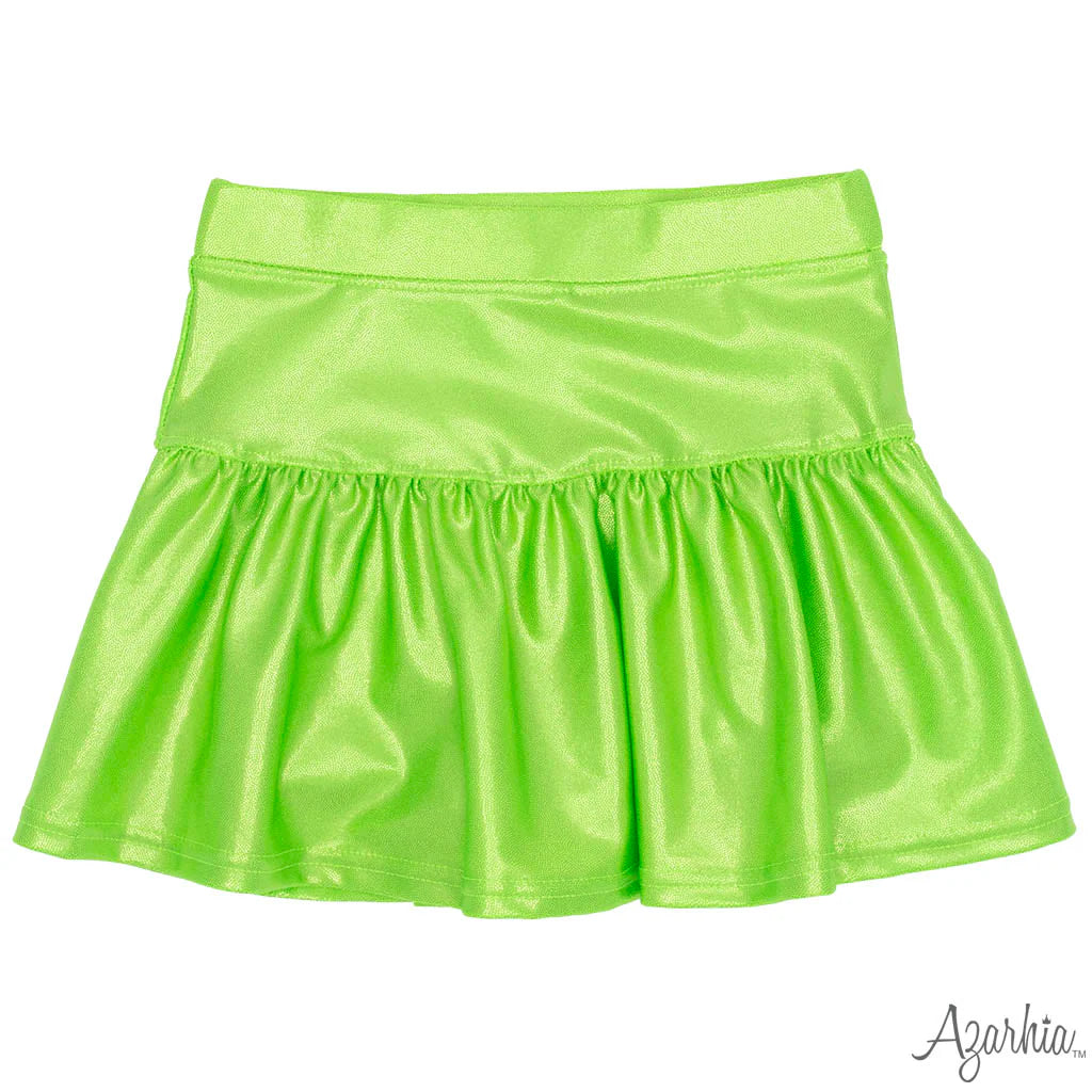 Gathered Skort in Lime Shimmer
