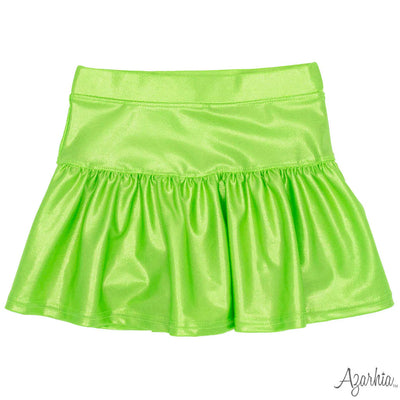 Gathered Skort in Lime Shimmer