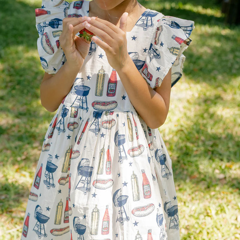 Girls Elsie Dress - Grilling Out