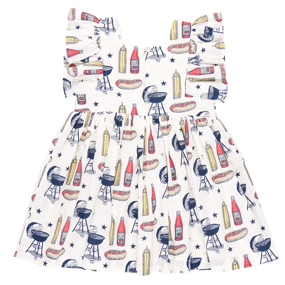Girls Elsie Dress - Grilling Out