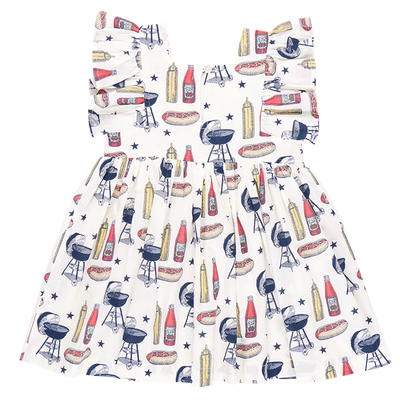 Girls Elsie Dress - Grilling Out
