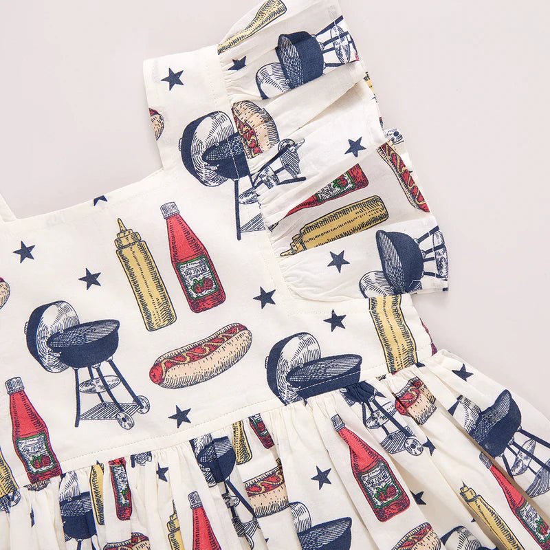 Girls Elsie Dress - Grilling Out