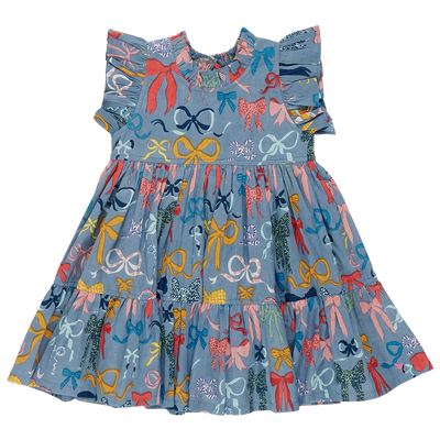 Girls Jennifer Dress - Bows on Bows