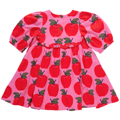 Girls Rowan Dress - Pink Apples