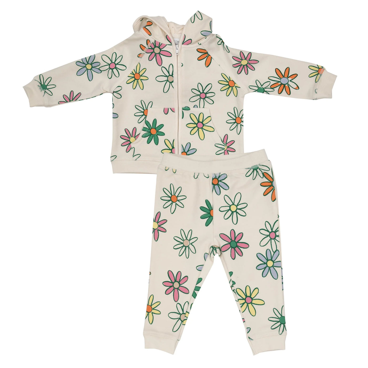 Hoodie And Jogger - Painted Daisies