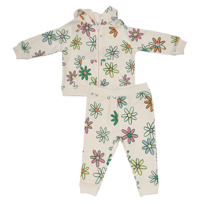 Hoodie And Jogger - Painted Daisies