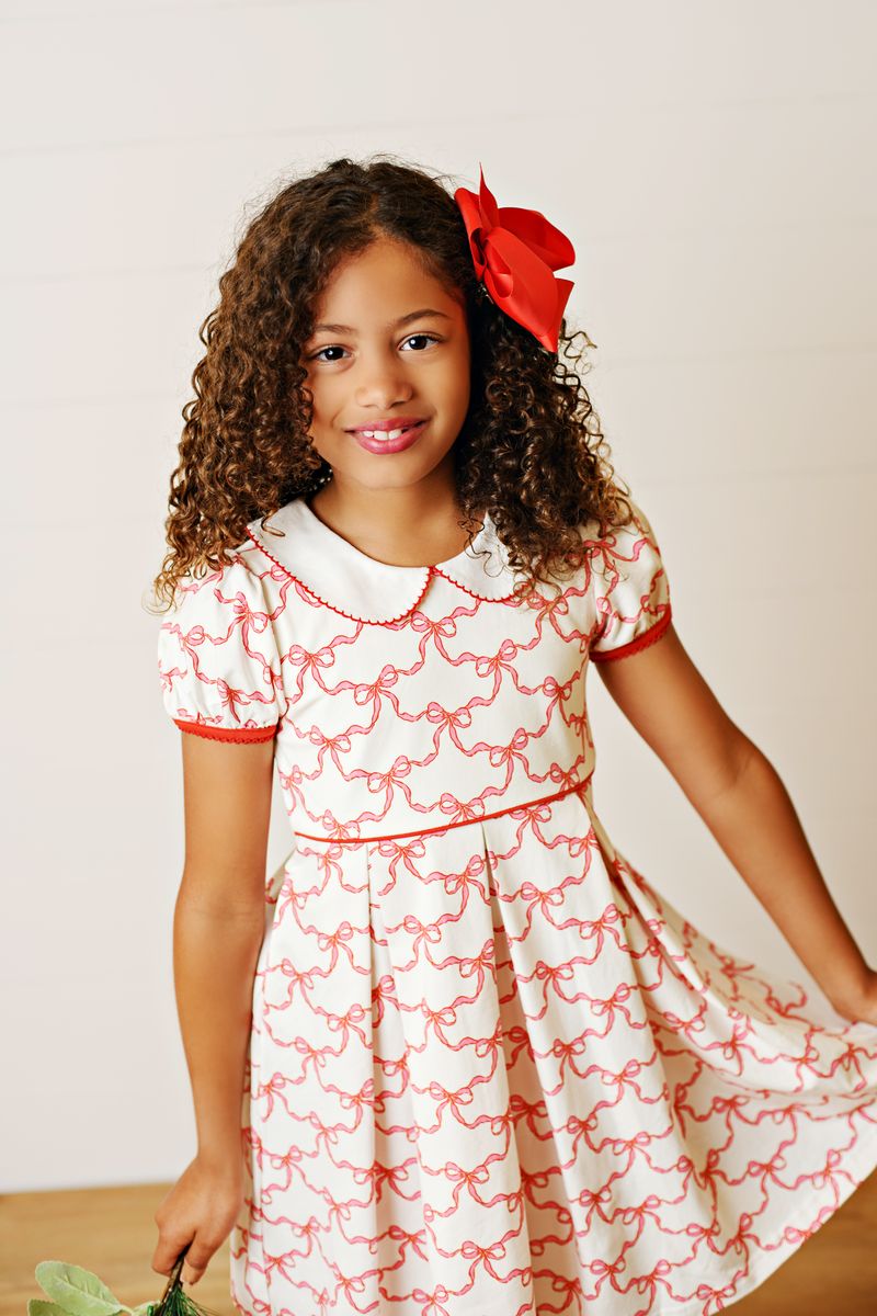 BOW PROPER PLEAT DRESS