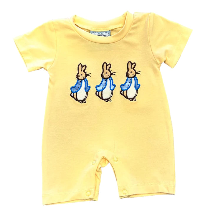 Three Sisters Peter Rabbit Boys Applique Romper