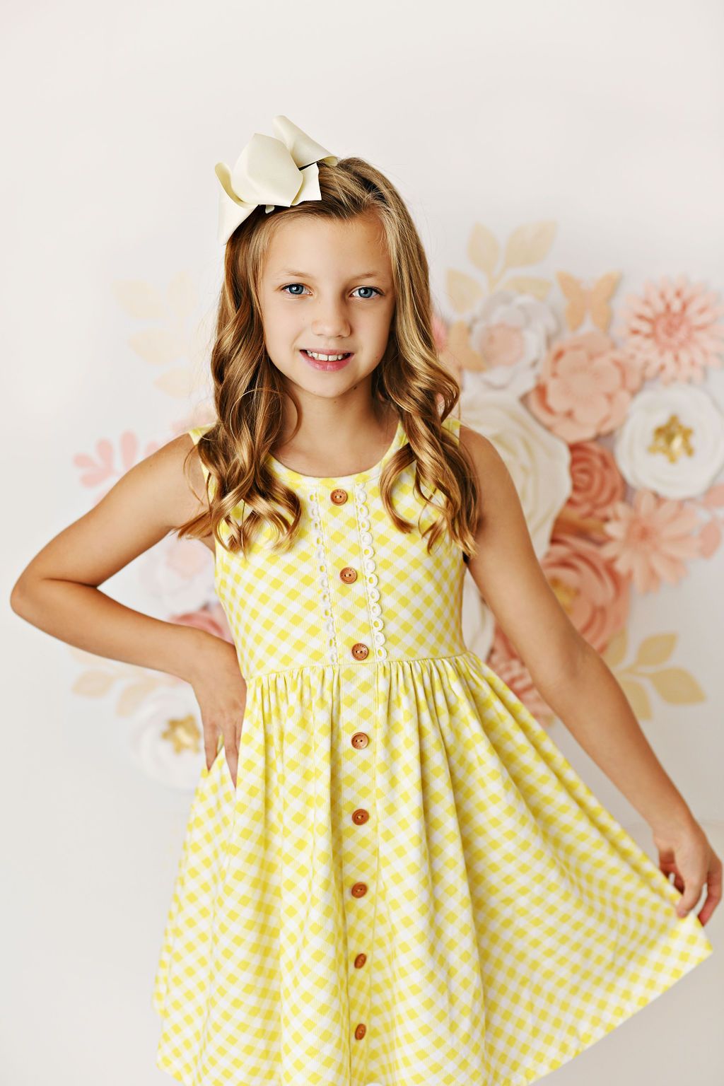 Lemonade Butter Gingham Dress