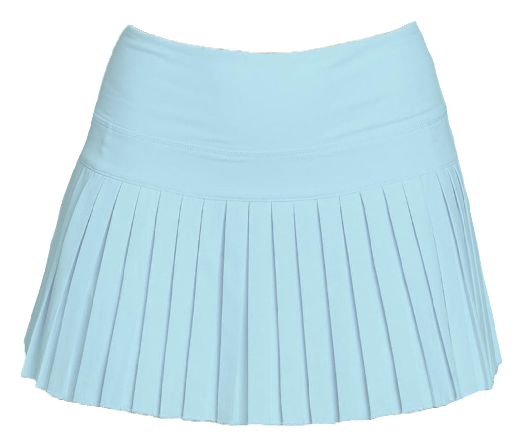 Mini Pleated Skort in Solid Light Blue