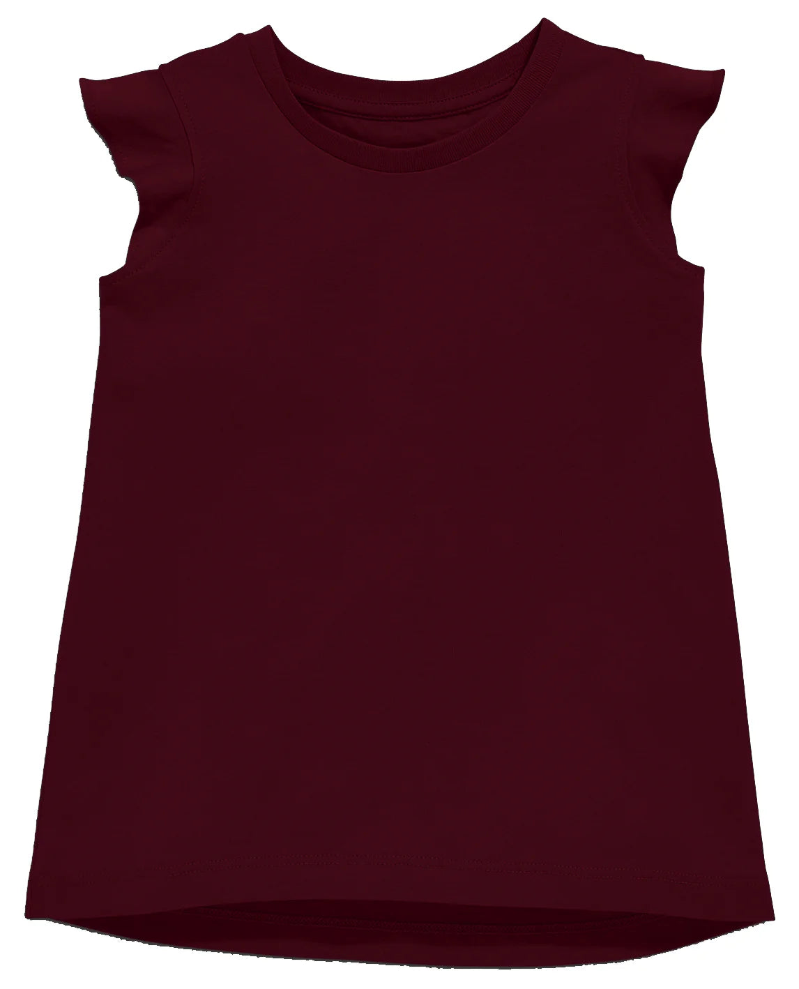 Ruffle Shirt in Maroon