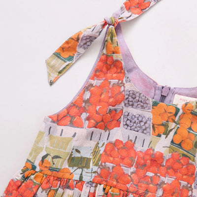 Girls Taylor Dress - Berries and Oranges