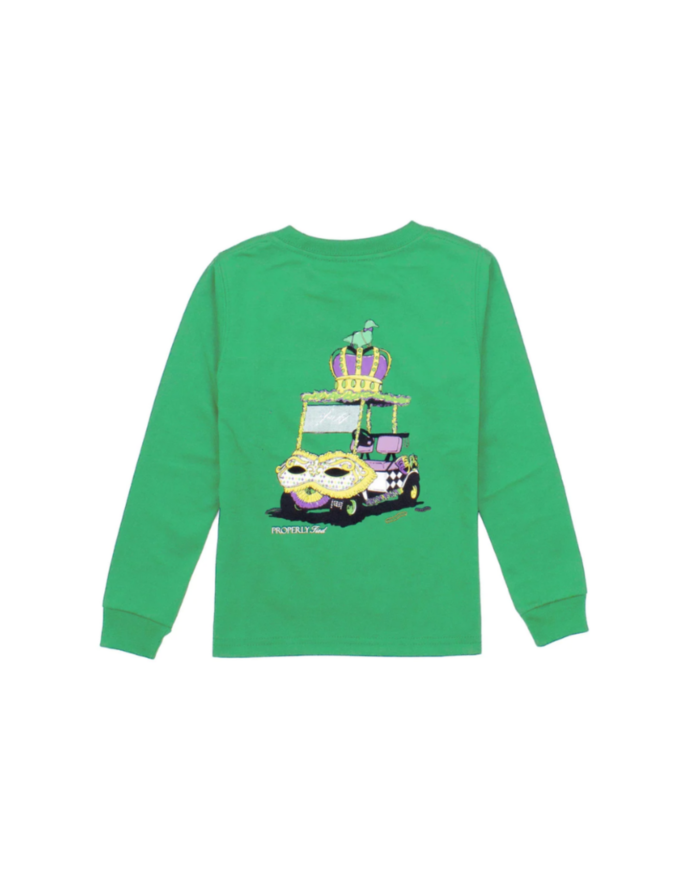 Boys Mardi Cart LS Crop Green