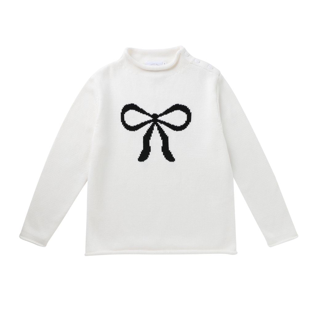 BLACK BOW SWEATER