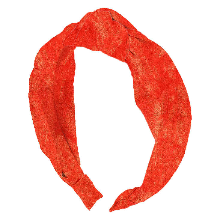 Top Knot Headband in Red Shimmer