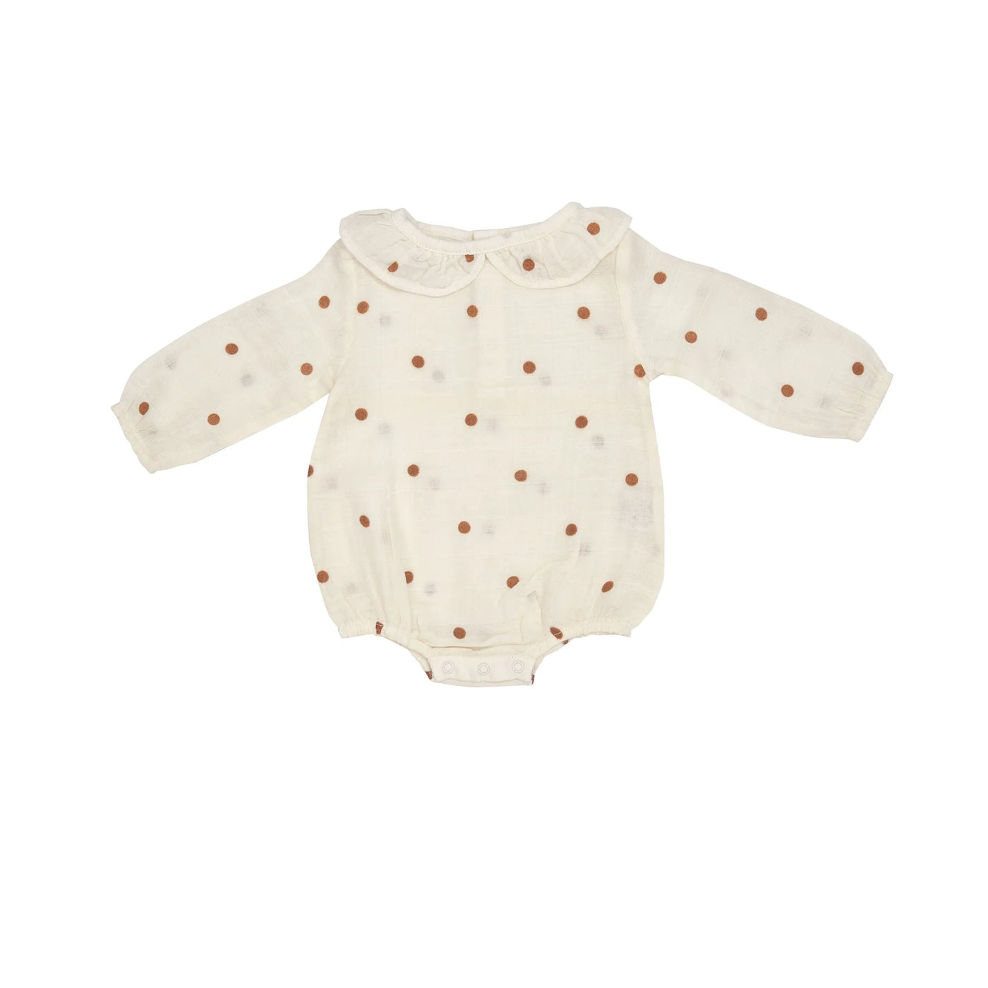 Angel Dear Ruffle Collar Bubble - Cashew Polka Dot