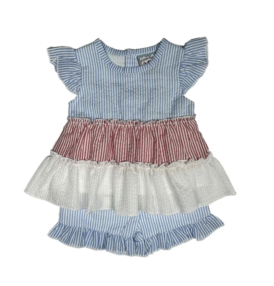 Colorblock Girls Short Set
