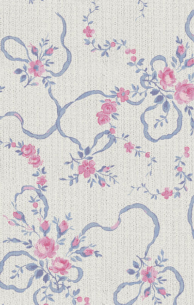 Ribbon Floral Fling - Smocked Peter Pan Snap Footie