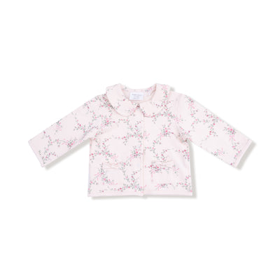 French Terry - Antoinette Floral - Tweed Style Jacket W/ Bow Pockets