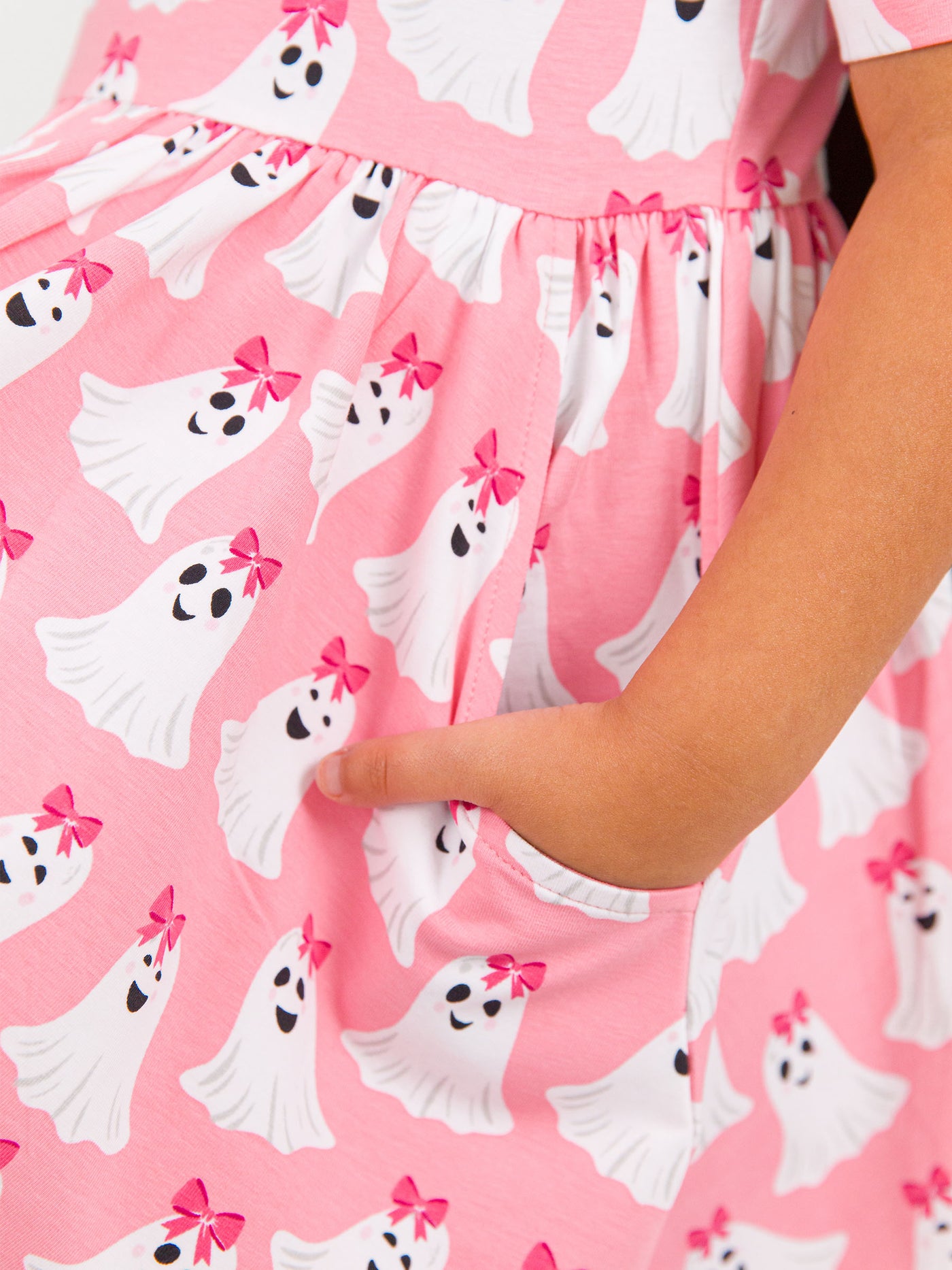 GHOSTIE GIRLS Knit Long Sleeve Twirl Dress